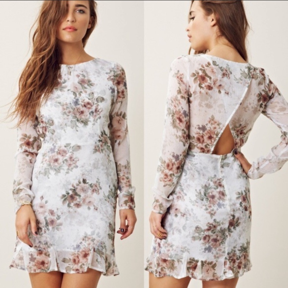 For love and lemons floral print mini dress